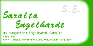 sarolta engelhardt business card